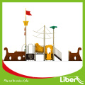 OEM Pirate Ship Outdoor Play Equipment, Fitness Garden Park Children Plastic Slide